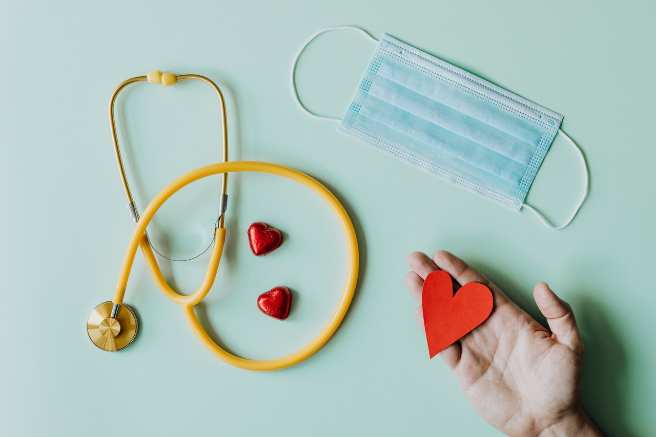 An image of a mask and other medical equipment